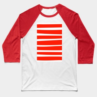 Red and White Stripes Baseball T-Shirt